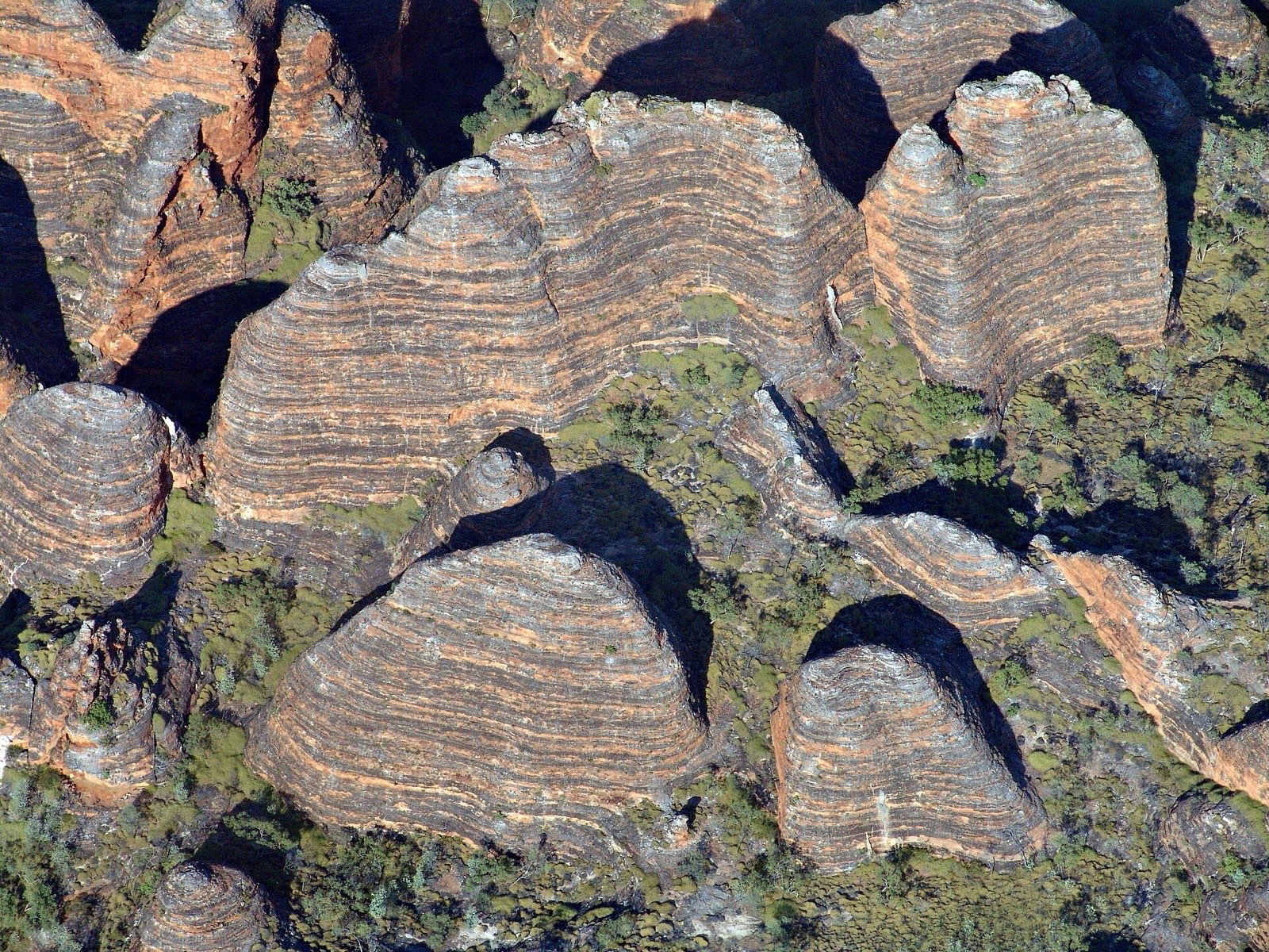 The Bungle Bungle Range from the air.